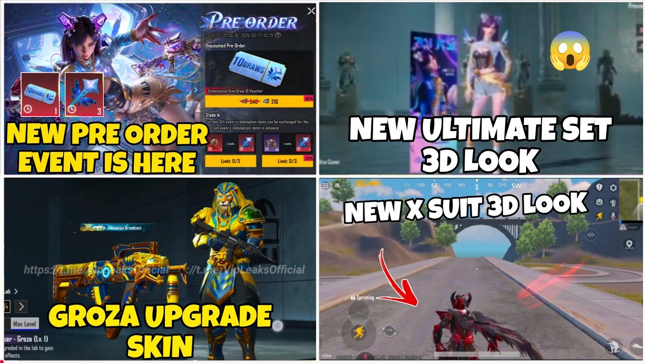 🔴NEW PRE ORDER EVENT IS HERE & BLOOD RAVEN X SUIT NEW FUTURE ADD😱 | NEW GROZA UPGRADE SKIN IN BGMI🔥