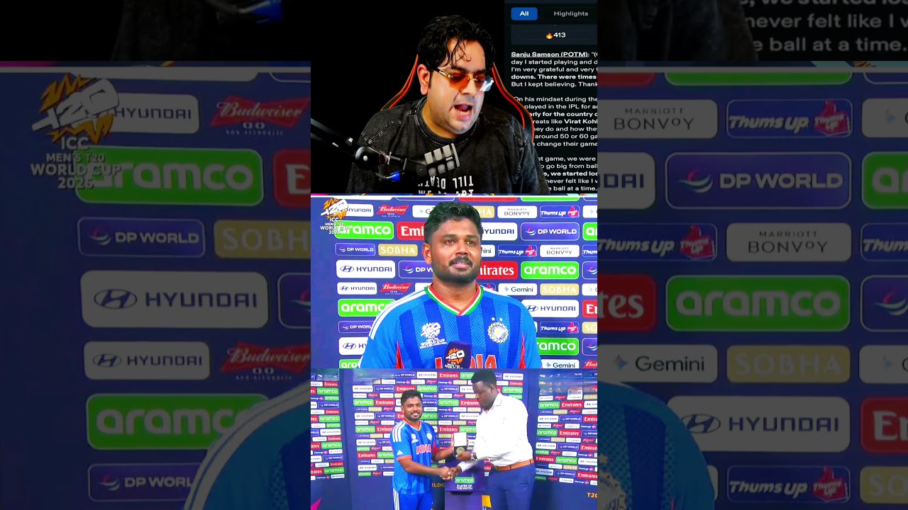 Sanju Samson interview ❤️&zwj;🩹👏 #indvswi #sanjusamson #t20worldcup2026 #cricket #trending #viral