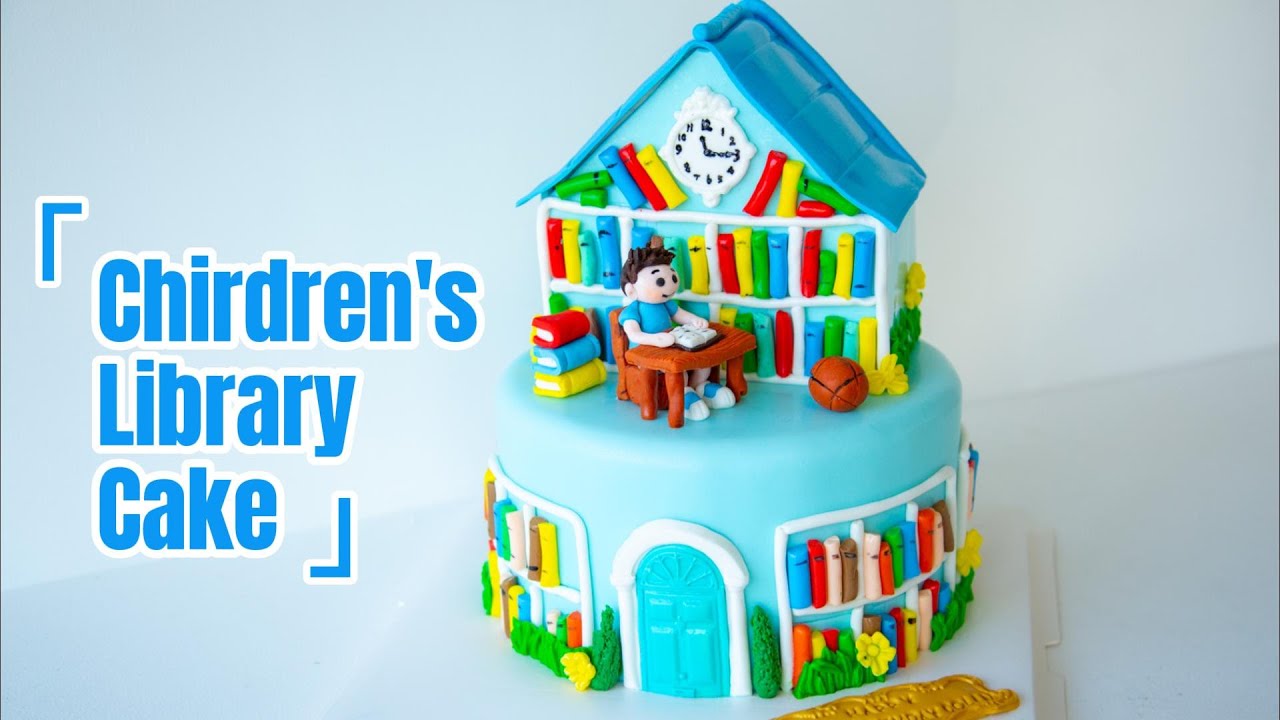 Children's Library Cake