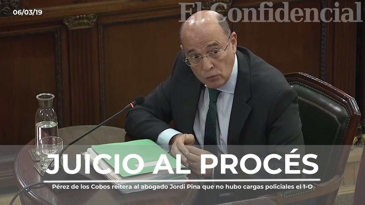 Pérez de los Cobos reitera al abogado Jordi Pina que no hubo cargas policiales el 1-O