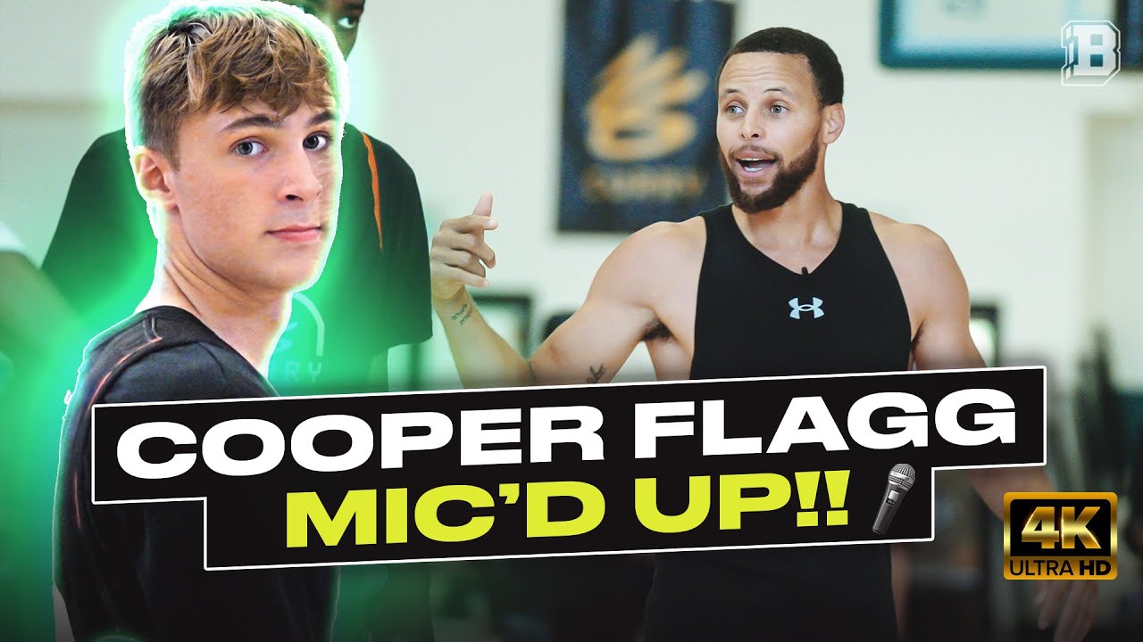 No. 1 Prospect Cooper Flagg Mic&rsquo;d Up at Steph Curry Camp! 🎤 (Part 1)