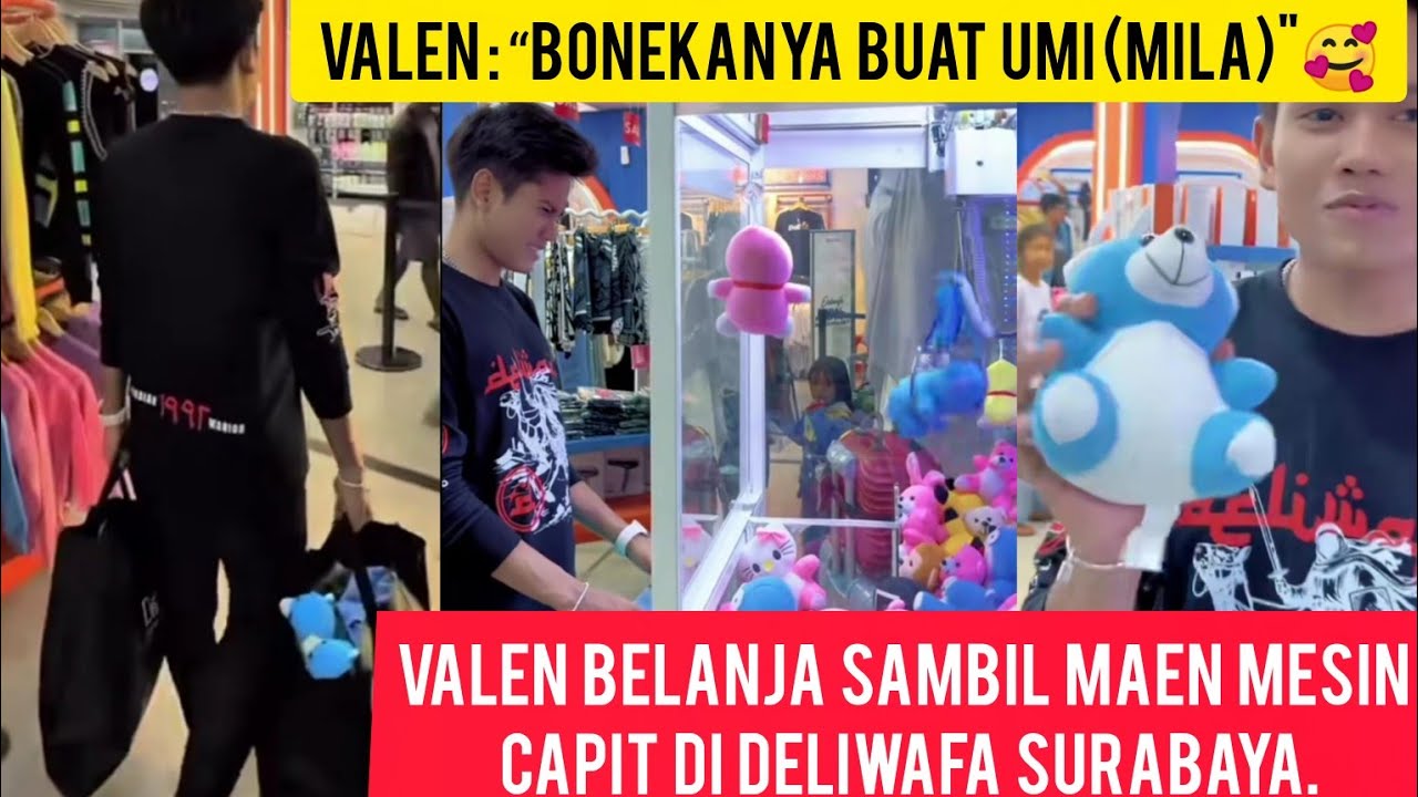 VALEN MAIN MESIN CAPIT DAPET BONEKA BUAT MILA, SAMBIL BELANJA UNTUK OLEH2 MUDIK