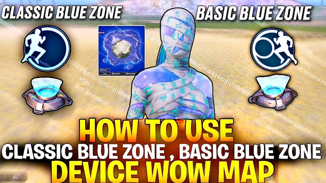 HOW TO SET BASIC BLUE ZONE DEVICE IN WOW MAP PUBG MOBILE || #PUBGMWOW 