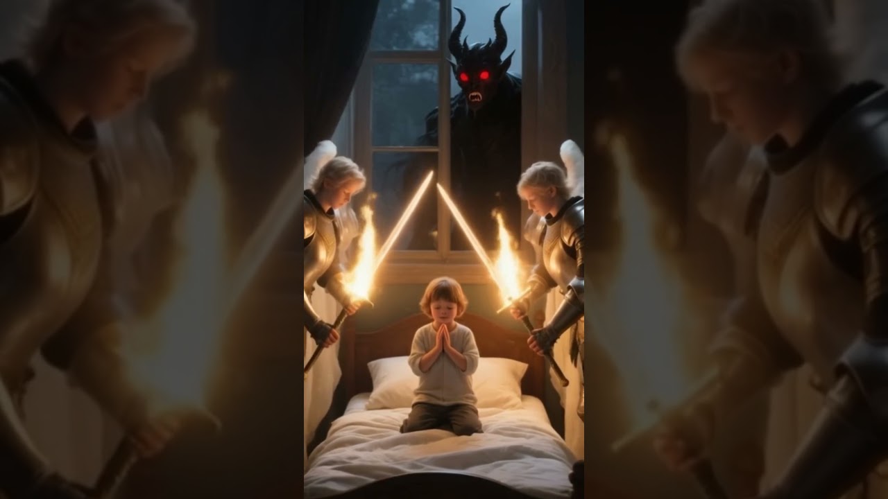 “Thousands of Angels Protect a Praying Child From Evil Forces 🕊️”