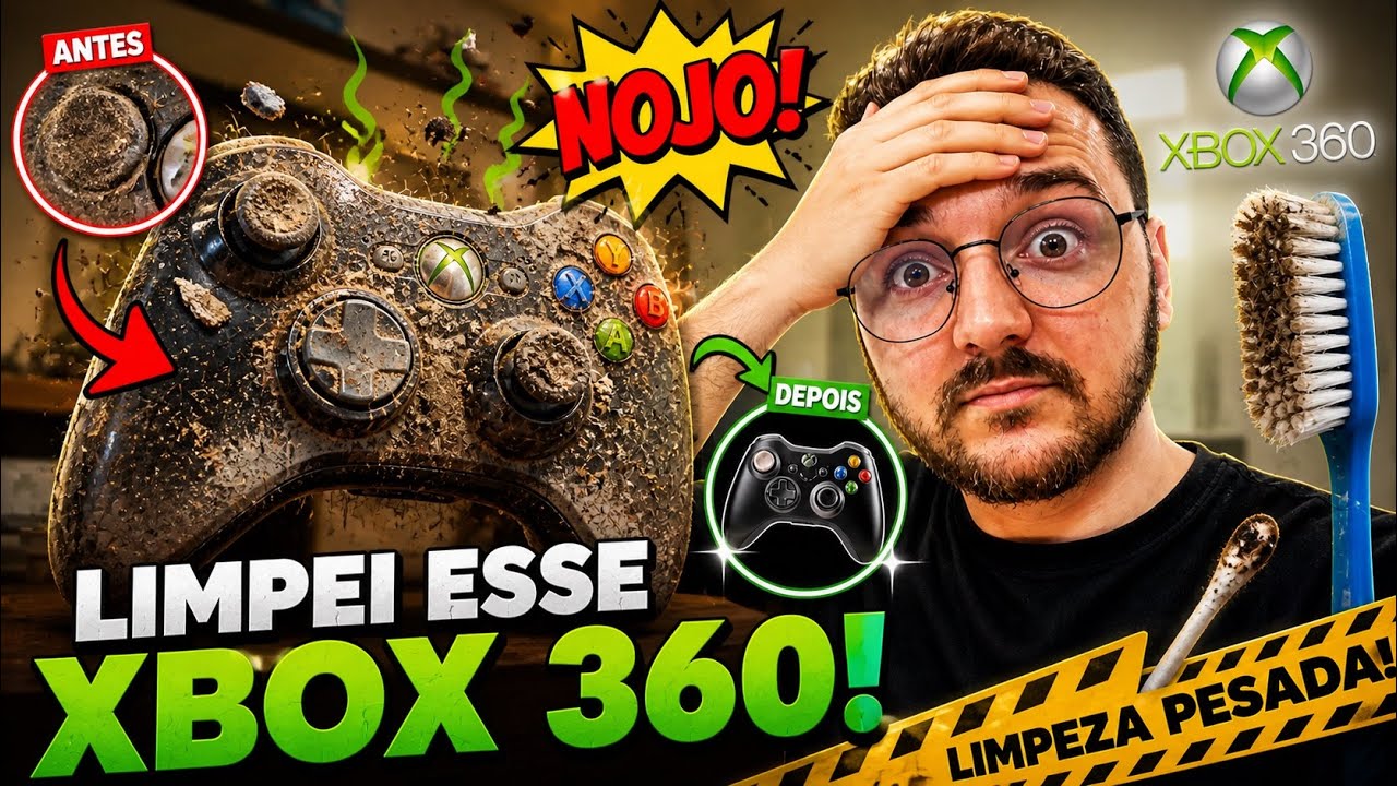 SEM LIMPEZA POR MAIS DE 20 ANOS! - RESTAURAÇÃO CONTROLE XBOX 360