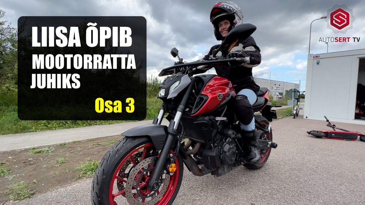 Liisa õpib mootorrattajuhiks. Osa 3. Autosert TV.