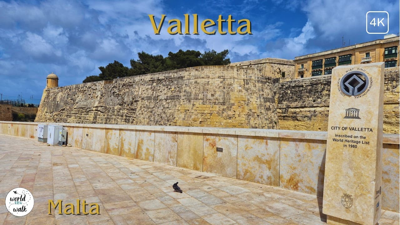 Walking Through VALLETTA Will BLOW Your Mind! Malta 4K