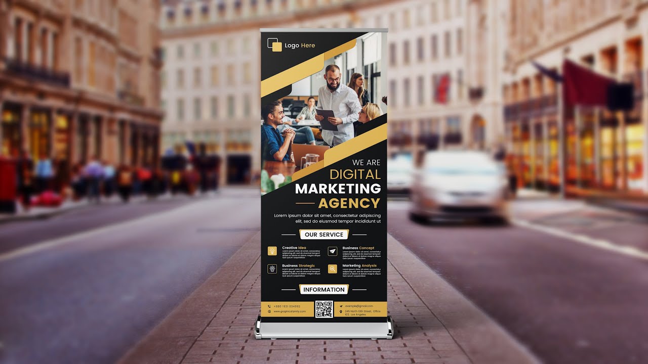 Photoshop Roll Up Banner Design Tutorial