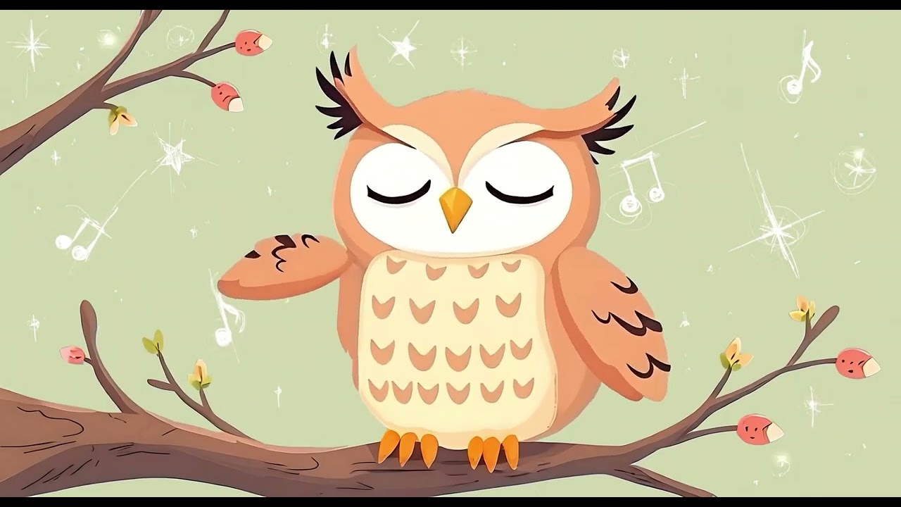 (3x usypiająca kołysanka dla dzieci + biały szum) Noc i Dzień - Mindy The Sleepy Owl