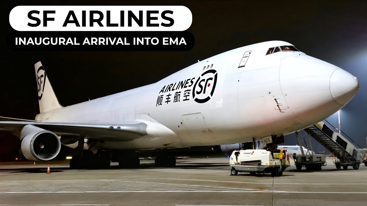 SF Airlines 747 first visit into East Midlands Airport!