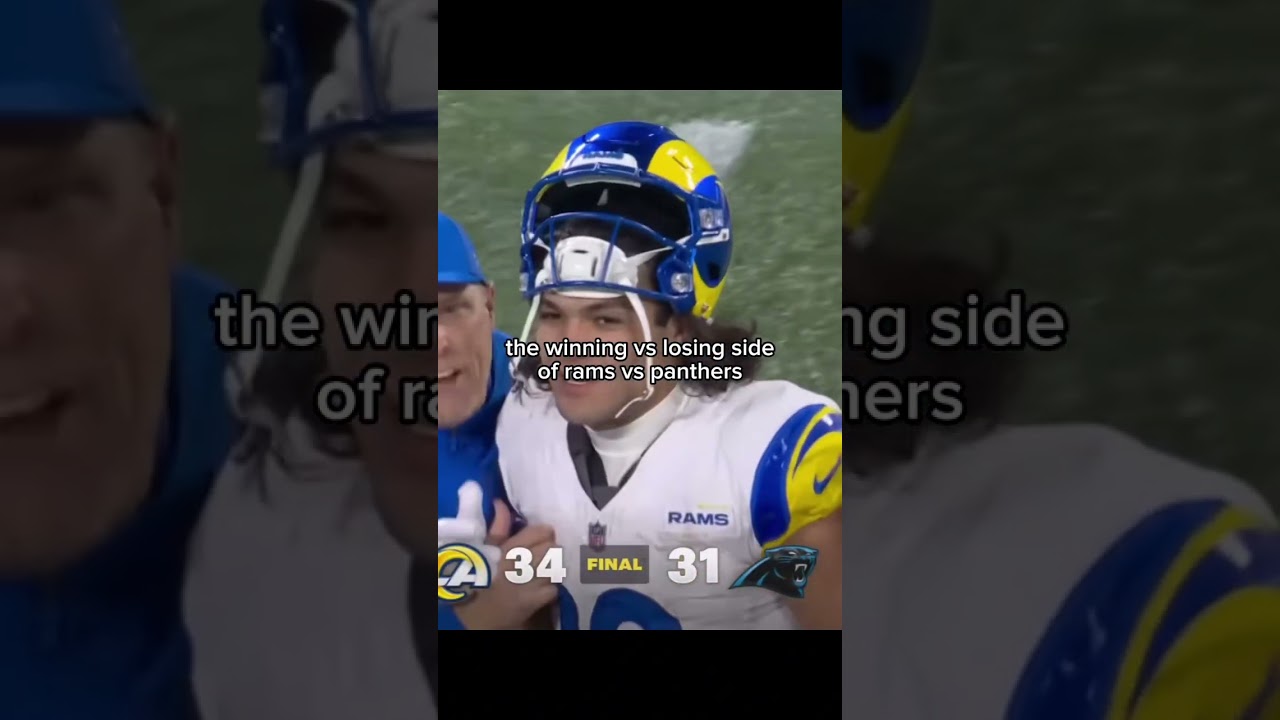 The winning vs losing side of Rams vs Panthers 