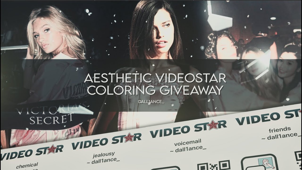 aesthetic videostar coloring giveaway!
