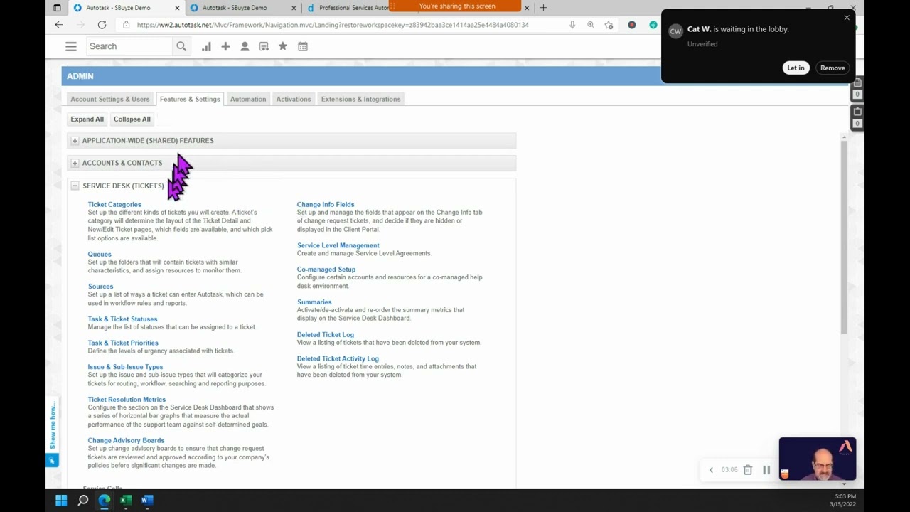Adding a Non-contract Workflow Rule in Autotask