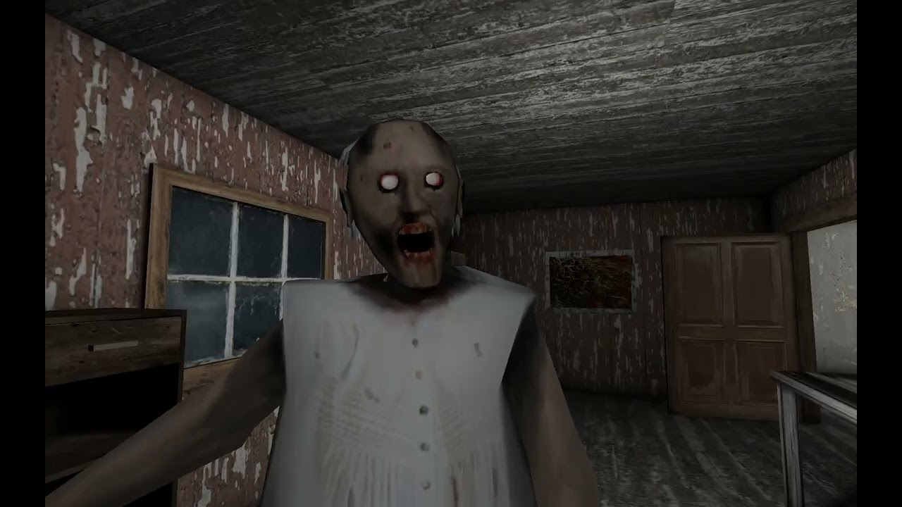 Aku main game granny yang sangat horror 