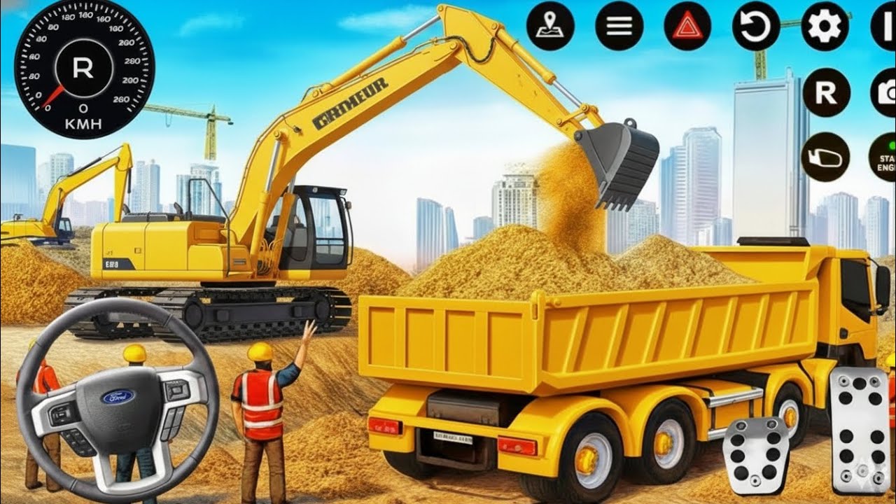 city road construction simulator 3d - road construction challenge - android gameplay 