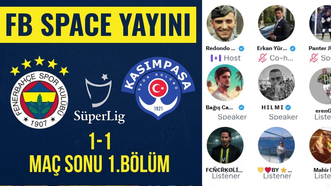 Fenerbahçe 1-1 Kasımpaşa Maç Sonu 1.Bölüm | Fenerbahçe Space Odası
