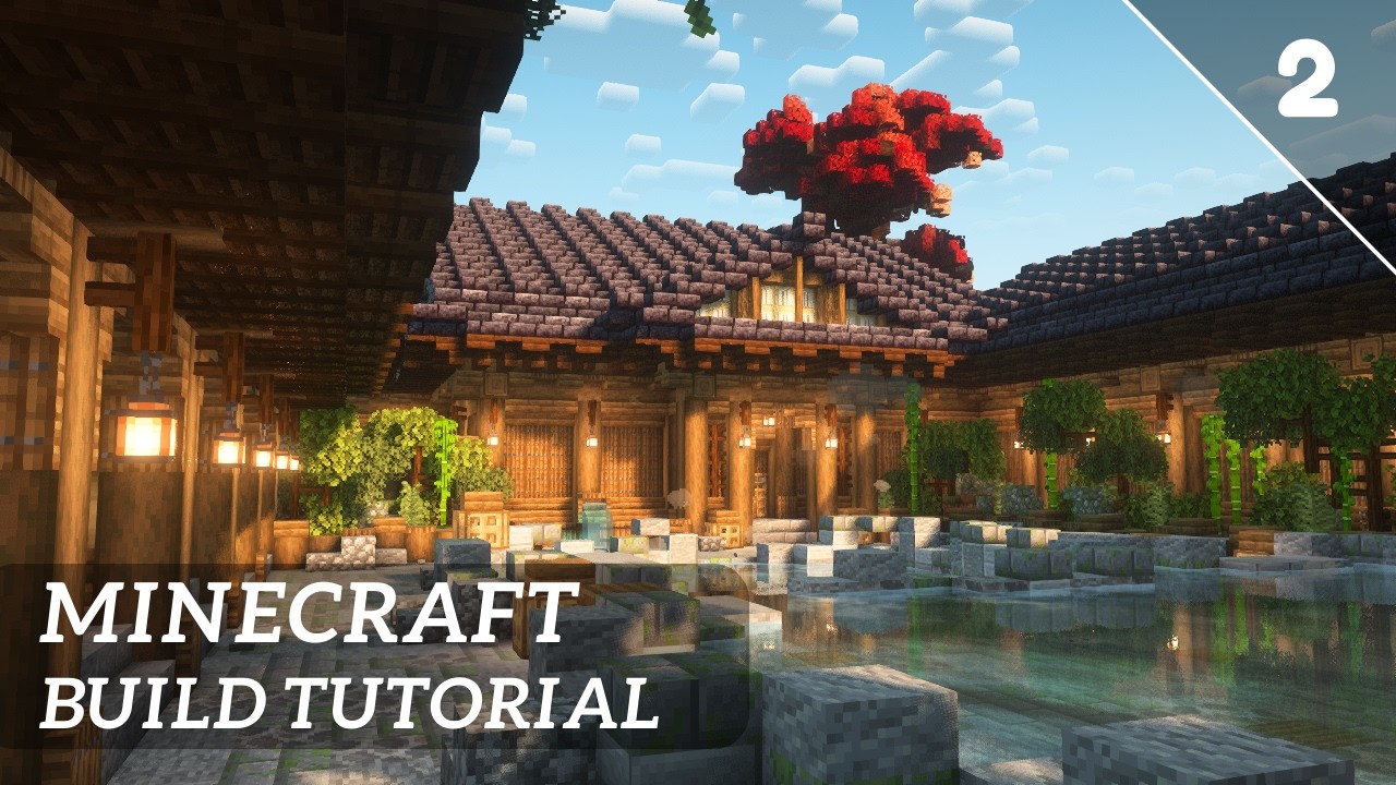 【Minecraft】Japanese Hotspring Pt. 2 🌿| Build Tutorial