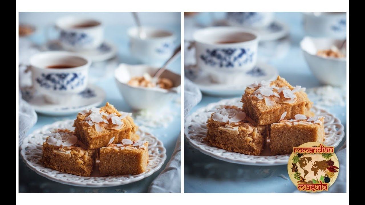 Burmese Coconut Cashew Semolina Cake - Sanwin Makin recipe - Burma (Myanmar)