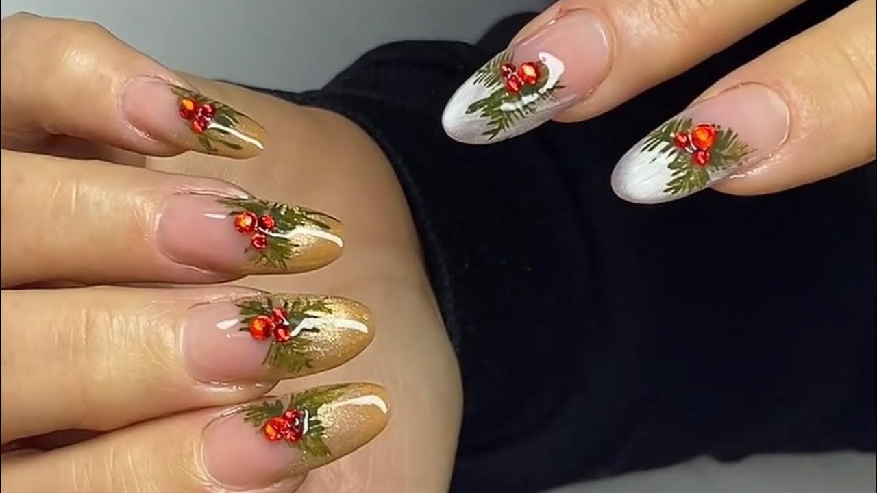 💅🏻 unghie natalizie refill con gel nuovi con il metodo classico 