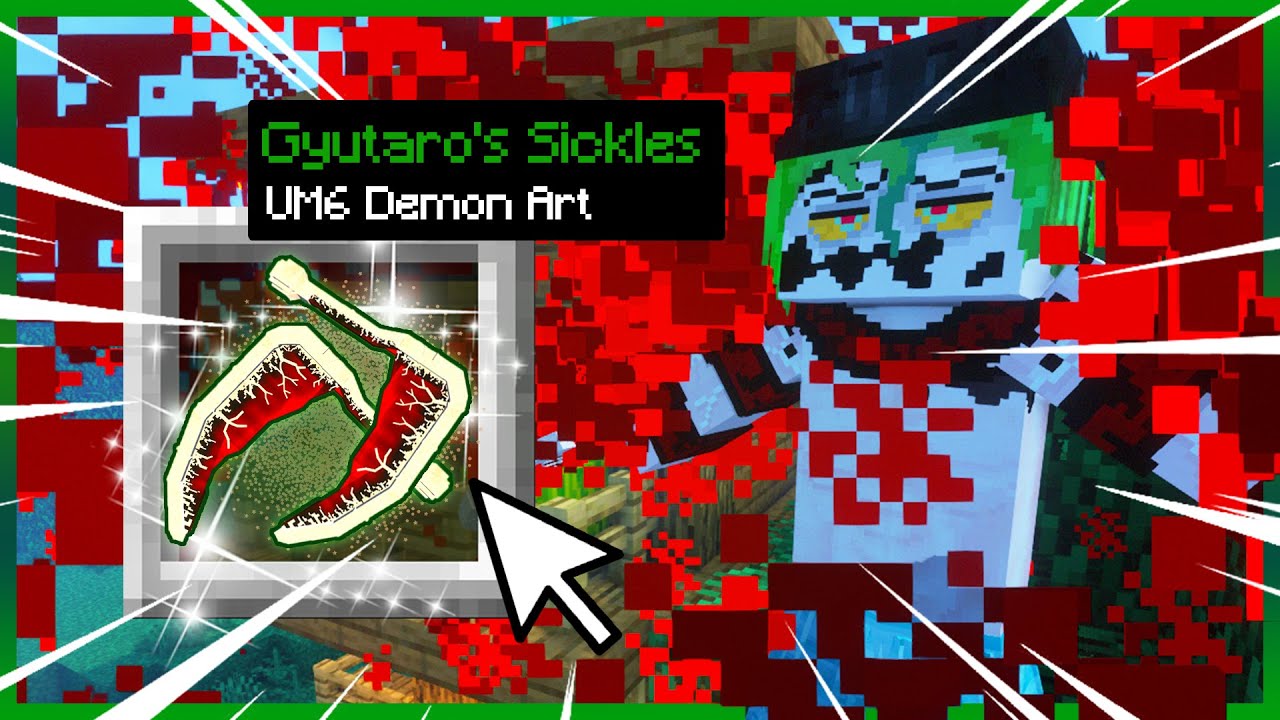 UPPER MOON 6 GYUTARO SICKLES IN MINECRAFT DEMON SLAYER!