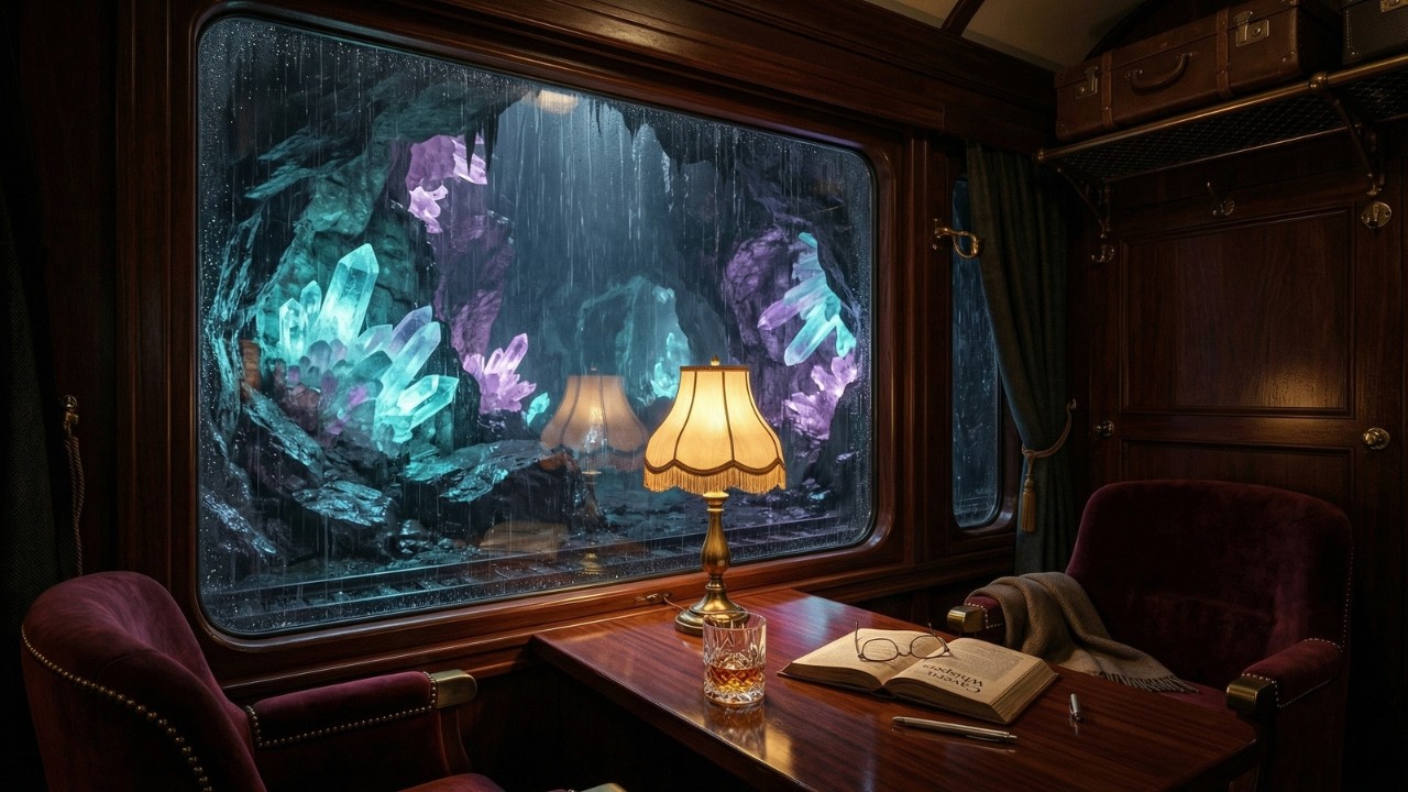 Night Train Ride in Heavy Rain | Train & Rain Sounds for Deep Sleep (No Music)