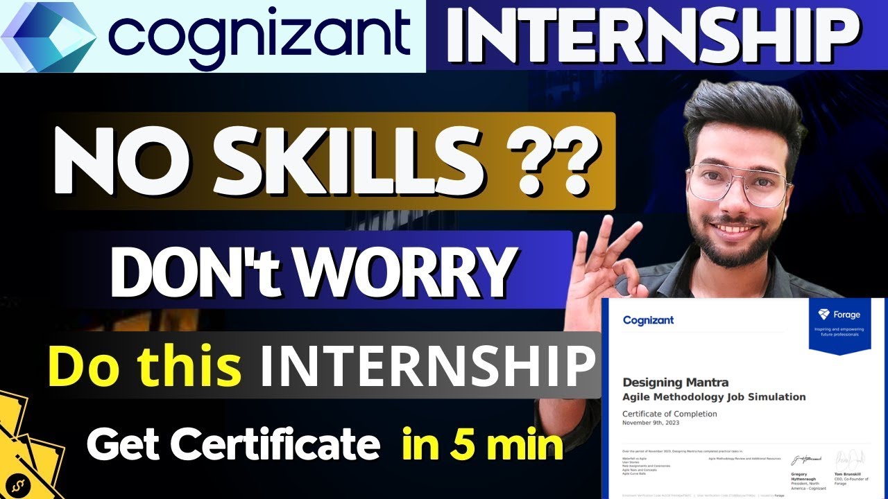 FREE Internship Certificate Online from Cognizant| Forage Virtual Internship Certificate in 5 min