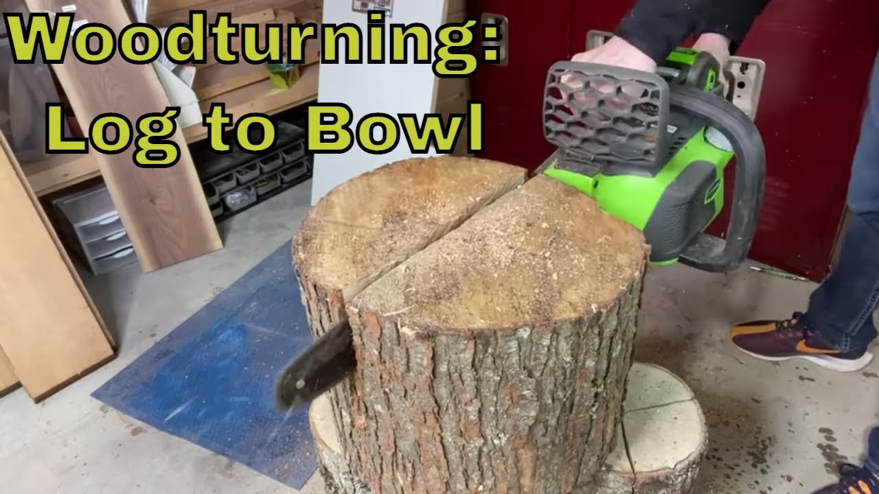 Woodturning a Maple Log to a Bowl