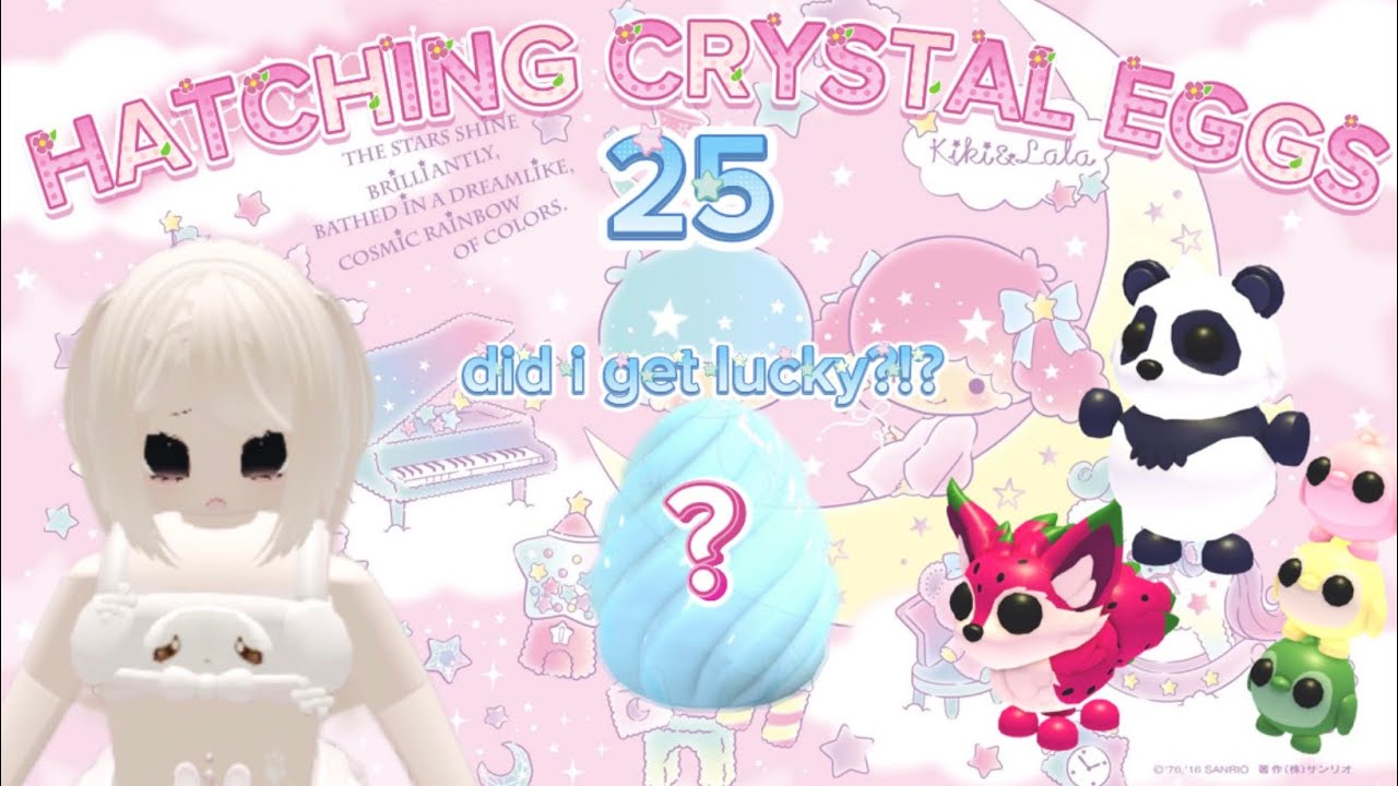 Hatching 25 Crystal Eggs In Adopt Me!! | Did I get lucky?? | Adopt Me | ROBLOX ‧₊ ♡
