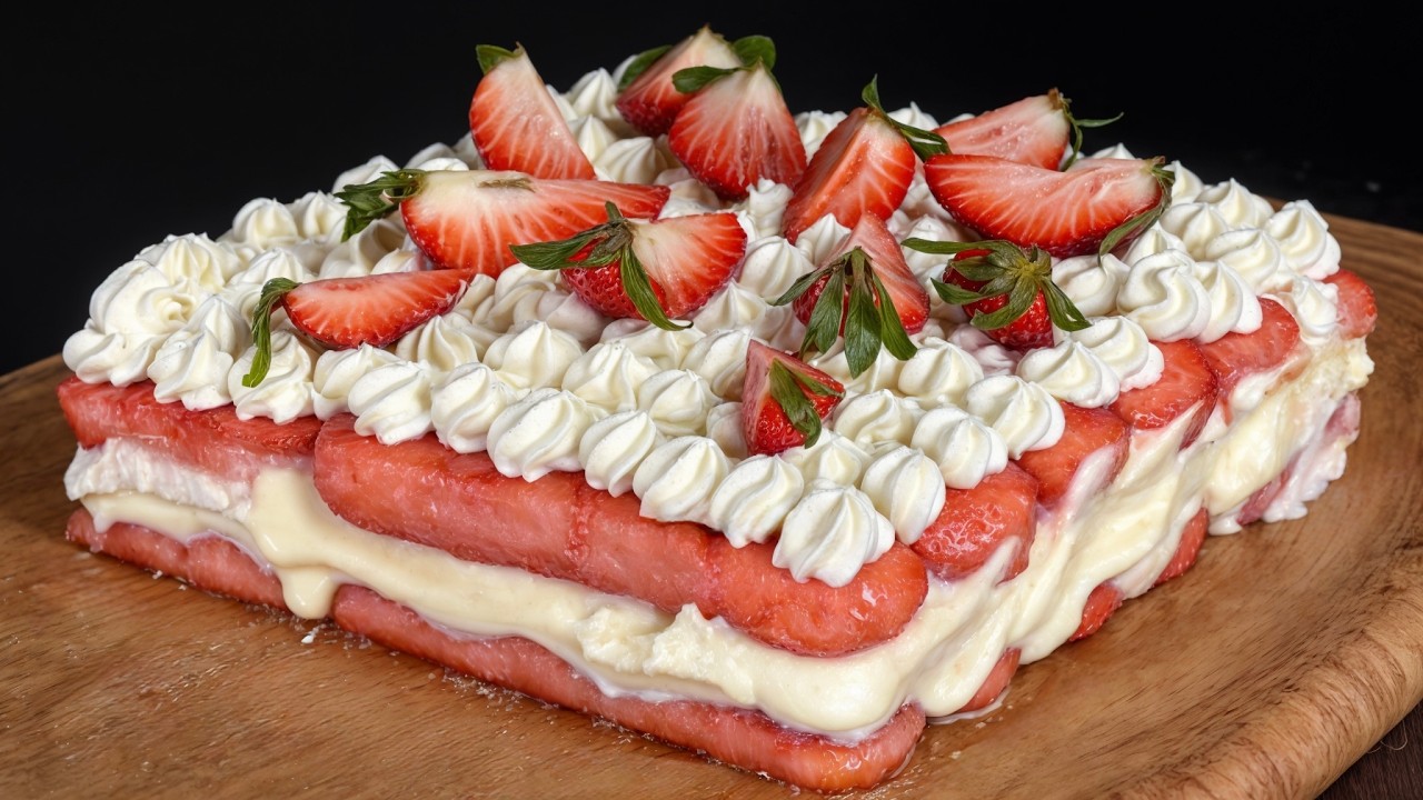 ❗Erdbeerkuchen, das auf der Zunge zergeht! Kein Ofen, kein Backen!