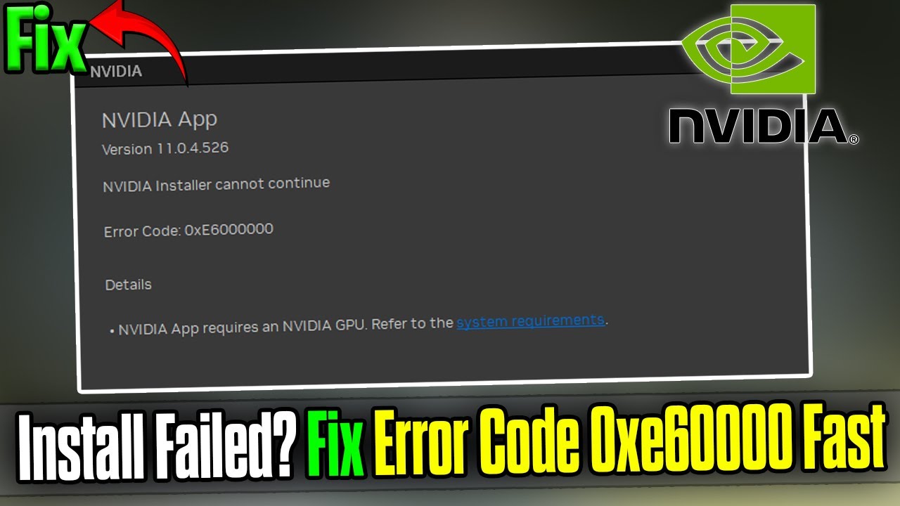 Как исправить ошибку NVIDIA 0xe60000 в Windows 10 и 11 🛠️🪟