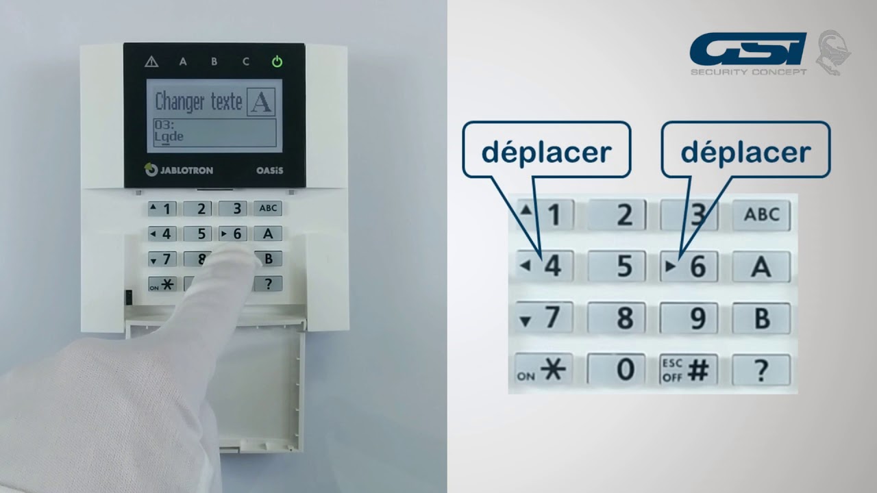Changer le nom d'un utilisateur  Jablotron OASIS JA-80