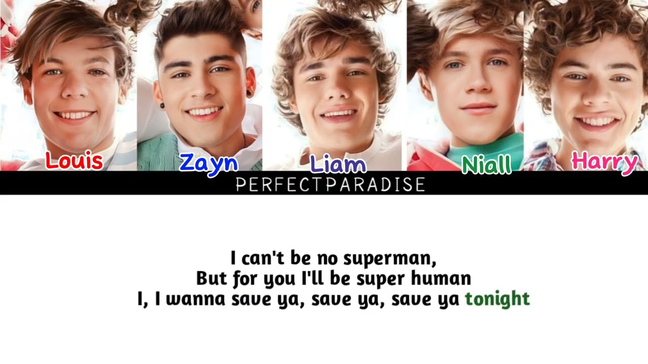 Save you Tonight - One Direction (Color coded lyrics)