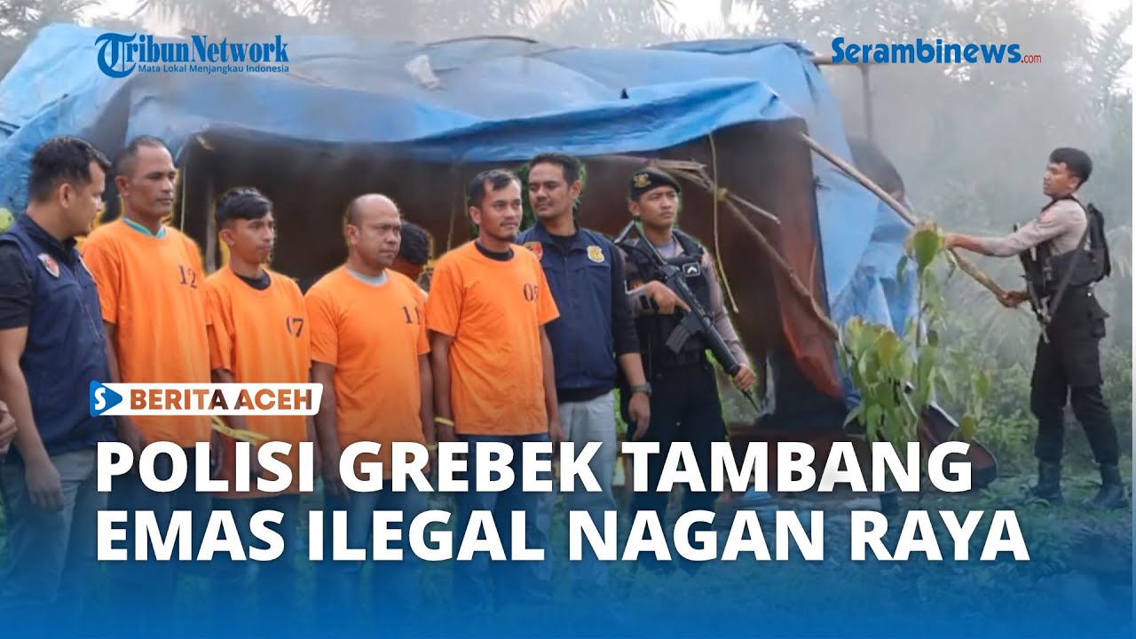 Polres Nagan Raya Sita Alat Berat saat Grebek Tambang Emas Ilegal