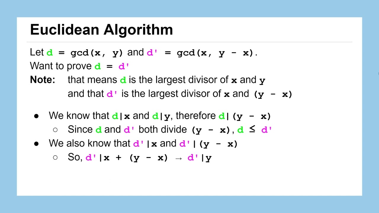 Lesson 07: The Euclidean Algorithm