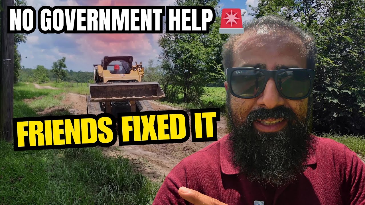 AMERICA WON’T FIX IT… ONE SKID STEER, THREE FRIENDS, HALF A MILE OF ROAD 🚨💀  @texassilver6964