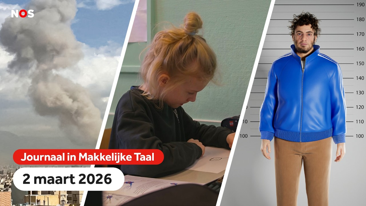 Oorlog in Iran, extra schooljaar voor kinderen na basisschool, politie maakt animatie van verdachte.