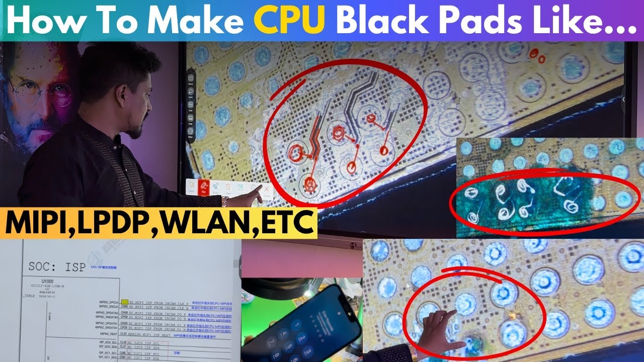 How to Make CPU Black Pads like MIPI,LPDP,WLAN,PCIE etc. Easy and safe Way. Full Details Don’t skip.