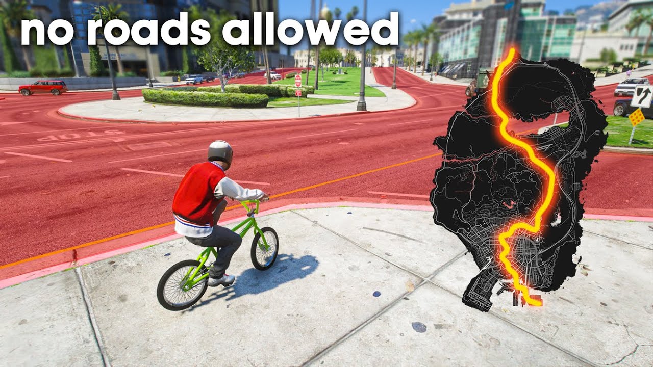 Can A BMX Cross The Map In GTA 5 Without Touching Roads?
