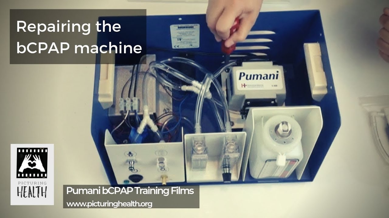 Repairing the CPAP machine (Pumani bCPAP training films: Section 13 of 13).