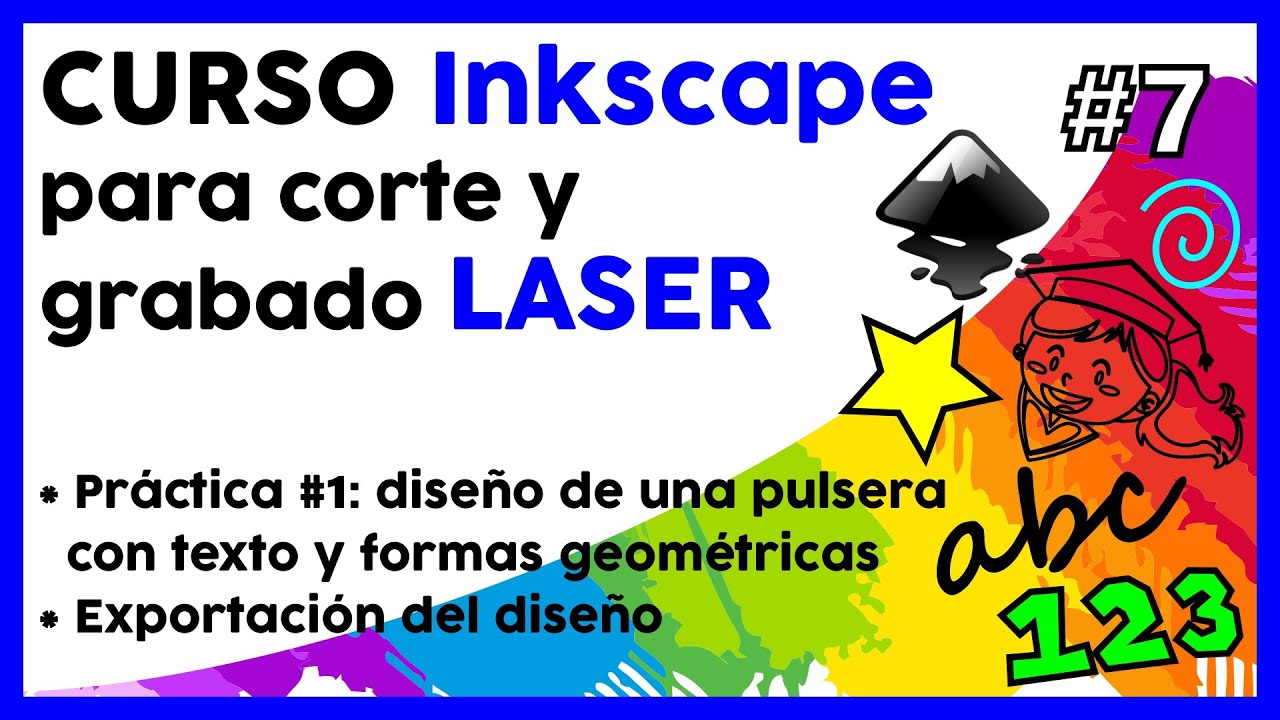 🔥💻 TUTORIAL INKSCAPE para corte y grabado LASER parte 7 CURSO diseño pulsera exportación del diseño