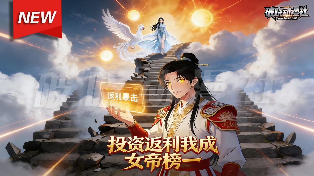 MULTISUB📢新番上线《投资返利我成女帝榜一》第1~60集丨现代青年李墨穿越，觉醒投资系统，押中未来女帝赢冰，一路爽获奖励，携手无敌进阶！#破晓动漫社 #漫剧