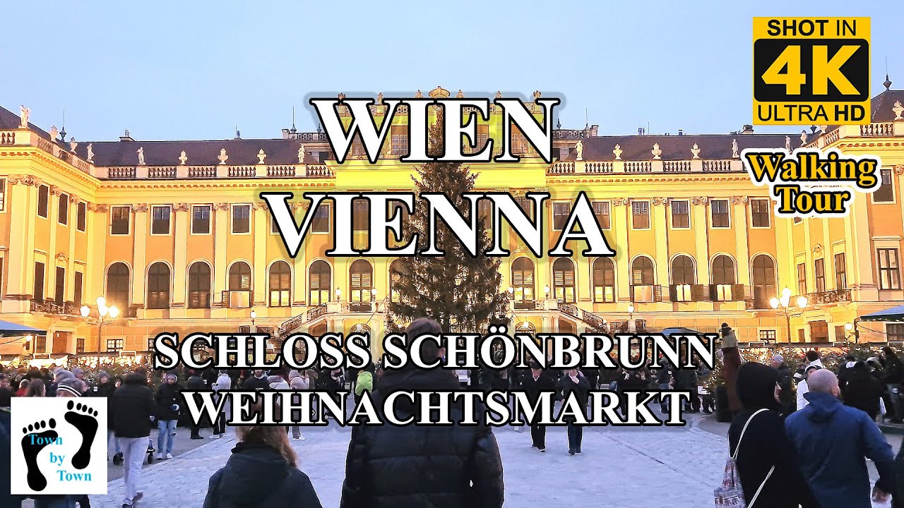 💥 Weihnachtsmarkt Schönbrunn 2022, Vienna, Wien, City Walk, 4k, 60fps