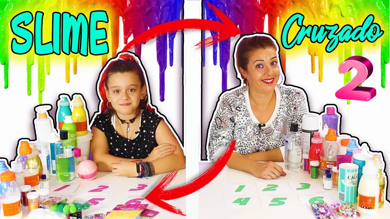 SLIME CRUZADO 2 | Juegos de Slime | Slime Challenge con Marta y Tania