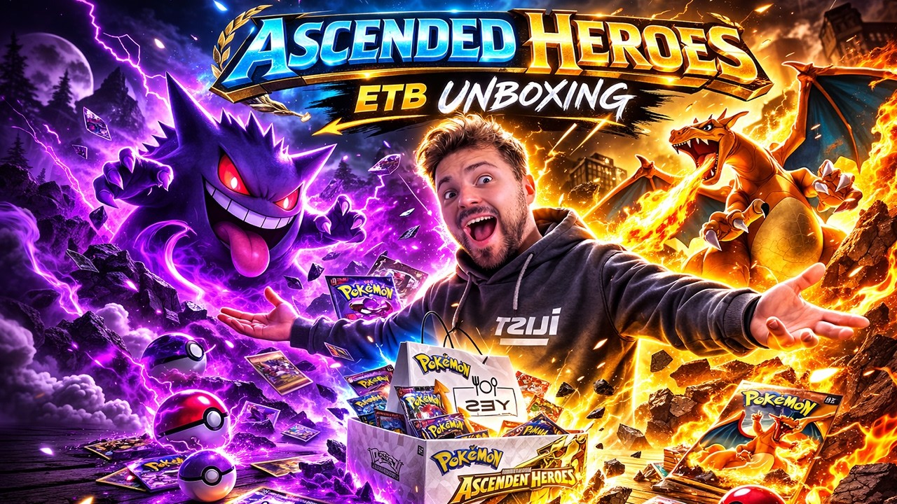 ASCENDED HEROES ETB UNBOXING !!! MEGA HITS