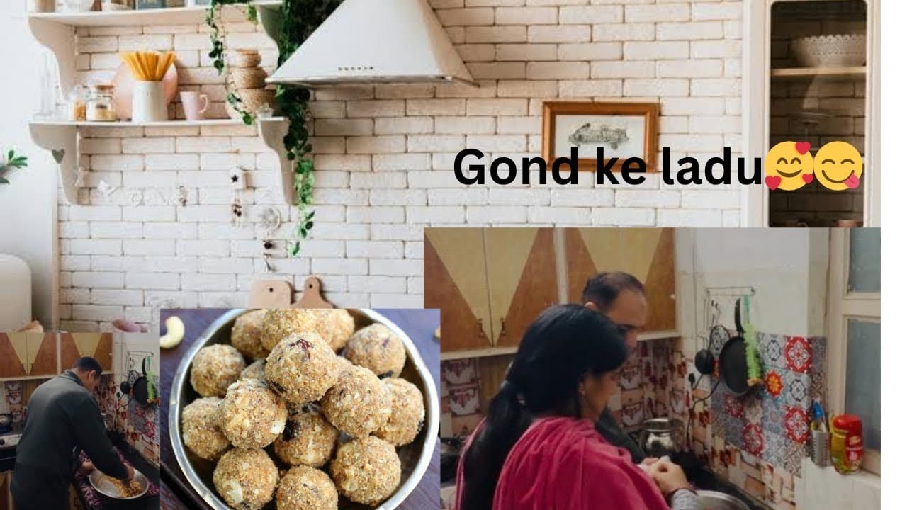 गोंद और dryfruits के लड्डू बनाए 👌👌🥰🥰😋