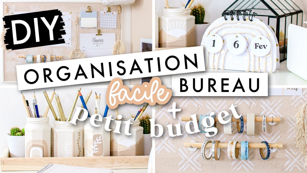 5 DIY & ASTUCES FACILES BUREAU : Rangement & Organisation