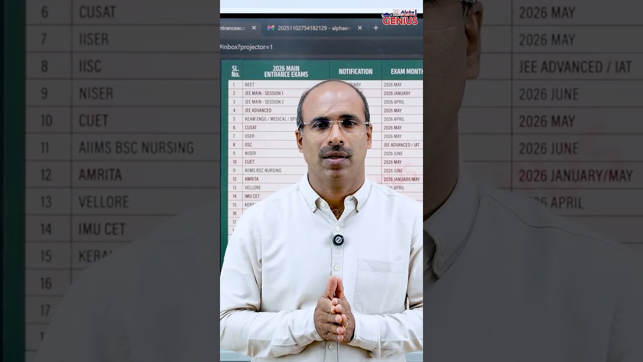 2026 ENTRANCE പരീക്ഷകൾ,തയ്യാറെടുപ്പുകൾ തുടങ്ങേണ്ടേ❓ENTRANCE EXAM DATES FOR PLUS TWO SCIENCE STUDENTS