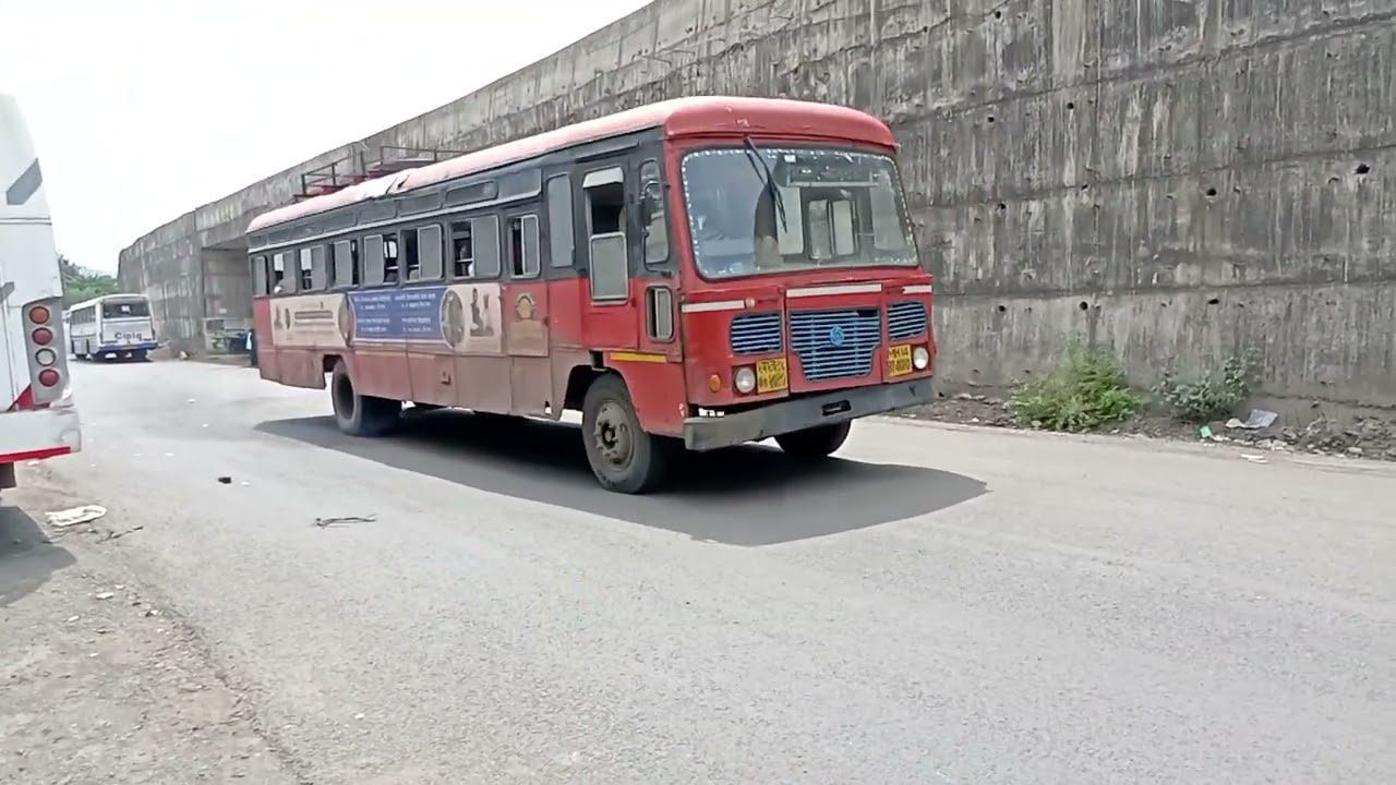 Buses Passing From Ramwadi Village #msrtc #bus #travel #transport #publictransport #vehicle #kokan
