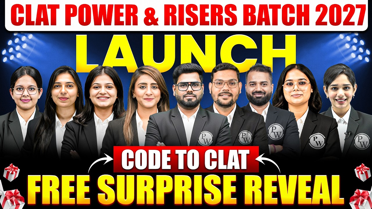 CLAT 2027 Power & Risers Batch Launch 🔥CODE TO CLAT FREE Surprise Reveal 🎁CLAT 2027 Preparation⭐