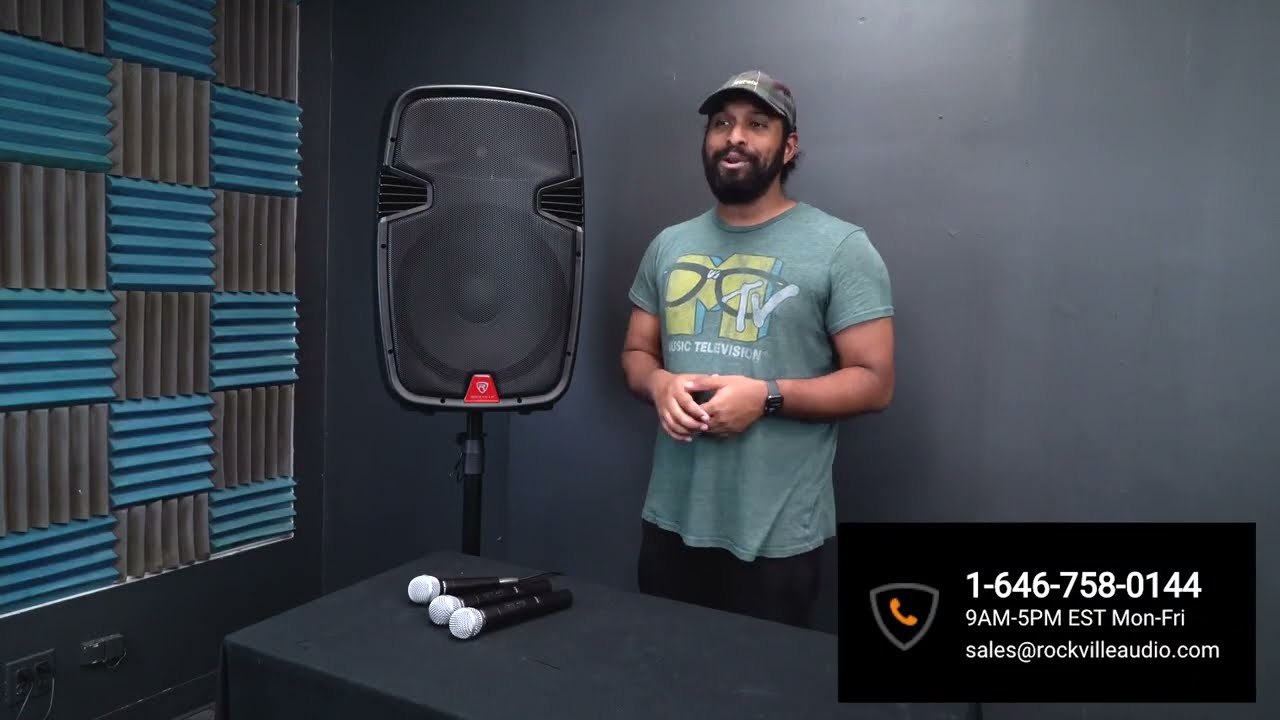 How to Set Up your RAM15BT or your RAM12BT Rechargeable Powered DJ PA Speaker w/ 2 Mics & Bluetooth